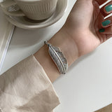 Feather Bracelet Hip Hop 925 Sterling Silver – Jewelry Gift Ideas — 7