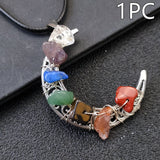 Crystal Stone Seven Chakras Moon Pentagram – Jewelry Gift Ideas — 17