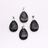 Natural Stone Black Line Red Texture Pendant – Jewelry Gift Ideas — 11