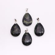 Natural Stone Black Line Red Texture Pendant – Jewelry Gift Ideas — 11