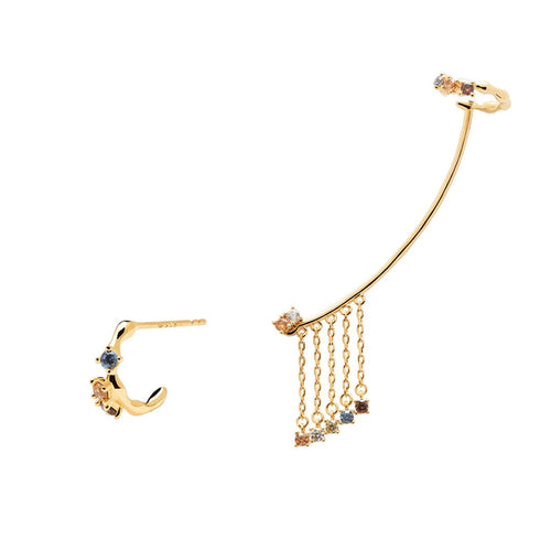 Chain Tassel Earrings Stud Ear Clips All In One – Unique Gift Ideas — 2