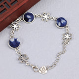 Ethnic Blue Dyed Tie-dye Bracelet Hand-stitched – Jewelry Gift Ideas — 8