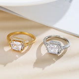 Hot Fashion Ladies Zircon Ring Silver Plated – Stylish Gifts — 1