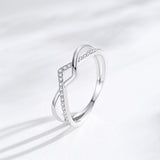 Sterling Silver Double-layer Geometric V-shaped – Small Gift Ideas — 4