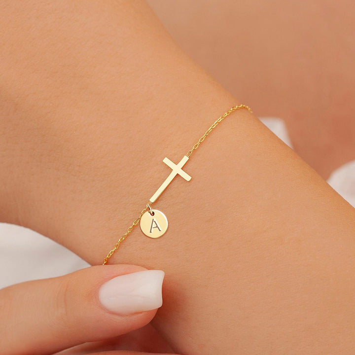 Round 26 Letters New Female Cross Bracelet Female – Jewelry Gift Ideas — 1