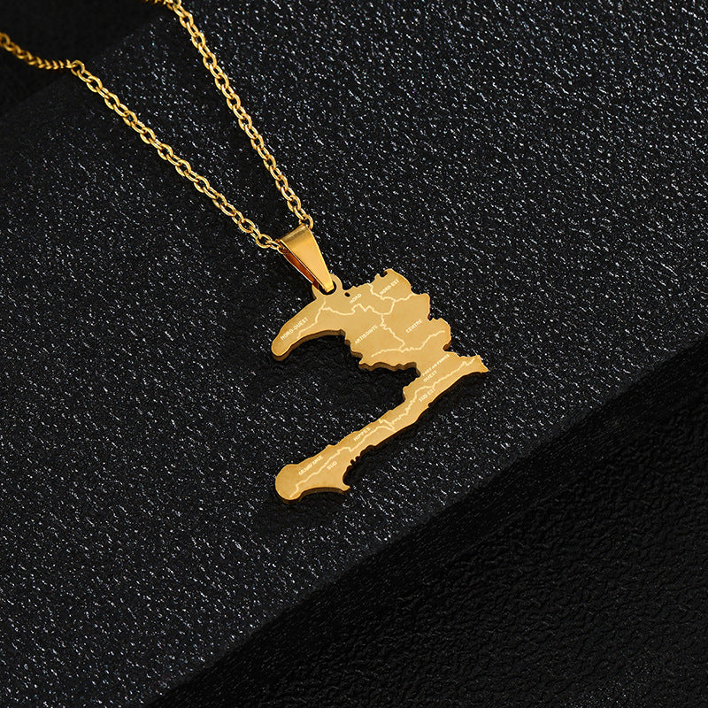 Fashion Personalized Map Pendant Necklace – Jewelry Gift Ideas — 1
