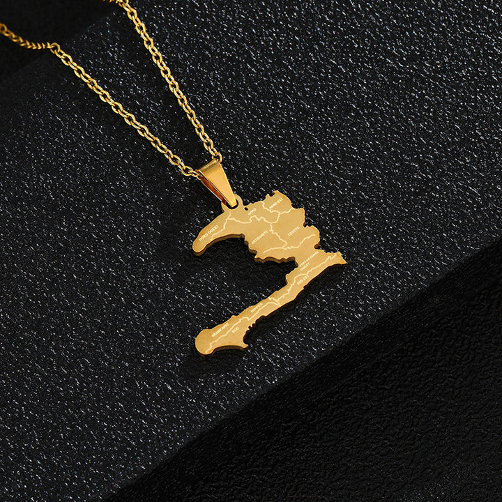 Fashion Personalized Map Pendant Necklace – Jewelry Gift Ideas — 1