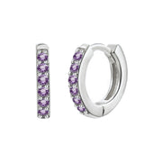 Simple Inlaid Zircon Round Multicolor Stud Earrings – Gift Ideas — 7