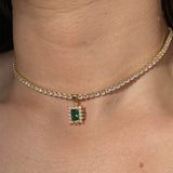 Square Gem Unique Rhinestone Necklace Female – Jewelry Gift Ideas — 4