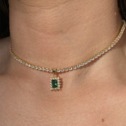 Square Gem Unique Rhinestone Necklace Female – Jewelry Gift Ideas — 4