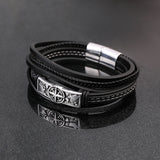 Men's Bracelet Stainless Steel Leather – Jewelry Gift Ideas — 2