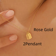 Minimalist Carved Name Pendant Necklace – Jewelry Gift Ideas — 14