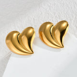 Retro Stainless Steel Pleated Texture Love Heart – Gifts for Couples — 8