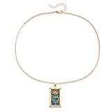 Ornament Simple Hot Girl Square Plate Necklace – Jewelry Gift Ideas — 10