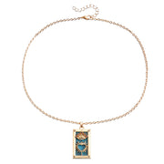 Ornament Simple Hot Girl Square Plate Necklace – Jewelry Gift Ideas — 10