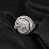 Rotatable DIY Letter Hip Hop Ring Micro Set Zircon – Creative Gifts — 8