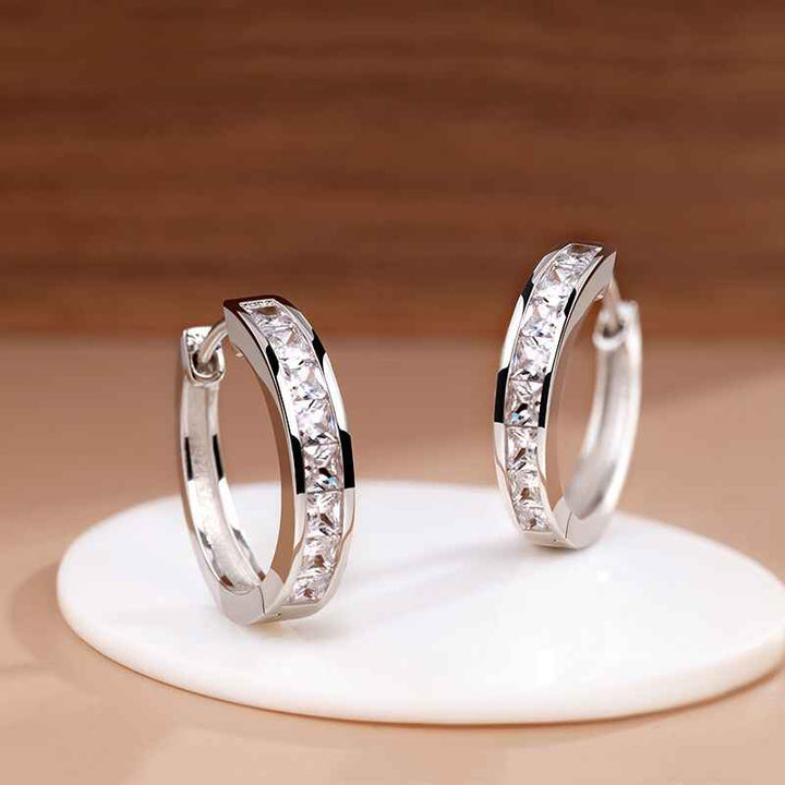 Moissanite Ear Clip Light Luxury Hoop – Special Occasion Gifts — 1