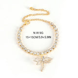 Water Diamond Chain Dragonfly Foot Chain – Birthday Gifts — 4
