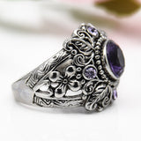 Carved amethyst ring – Thoughtful Gifts — 5