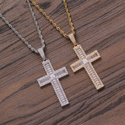 Copper Cross Faith Pendant Inlaid Zircon Necklace – Jewelry Gift Ideas — 1