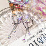Wavy long crystal earrings – Meaningful Gifts — 5