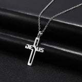 Stainless Steel Cross Pendant Necklace Men – Jewelry Gift Ideas — 1