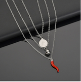 Creativity Fashion Three-layer Chili Necklace – Jewelry Gift Ideas — 5