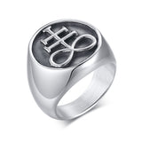 Ring Set With Red Zircon Ornaments In Titanium – Small Gift Ideas — 4