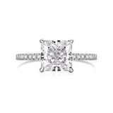 High Carbon Diamond Square Diamond S925 Ring – Gift Ideas — 5
