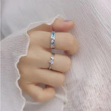 Wavy Fishtail Couple Adjustable Opening Ring – Gifts for Couples — 3