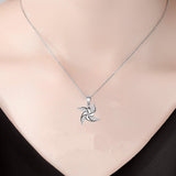 S925 Silver Windmill Women's Necklace Pendant – Jewelry Gift Ideas — 2