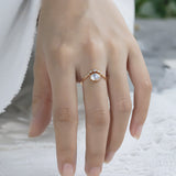Stick White Shell Double Stone Ring – Everyday Gifts — 1
