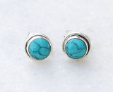 Turquoise Small Stud For Women S925 Sterling Silver – Gifts for Her — 2