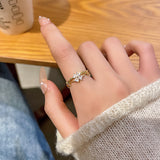 Fashion Jewelry Zircon Flower Ring Female Niche Design – Stylish Gifts — 4