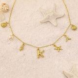 26 Bamboo Letter Necklace Starfish Shell Conch – Jewelry Gift Ideas — 1