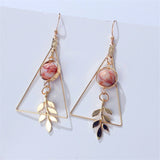 Marble round bead earrings – Small Gift Ideas — 1