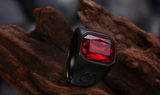 Vintage Red Stone Black Ring For Men Women Punk Gothic – Gifts for Him — 3