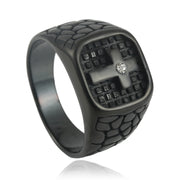 Men's Retro Titanium Steel Cross Ring – Gifts for Him — 12