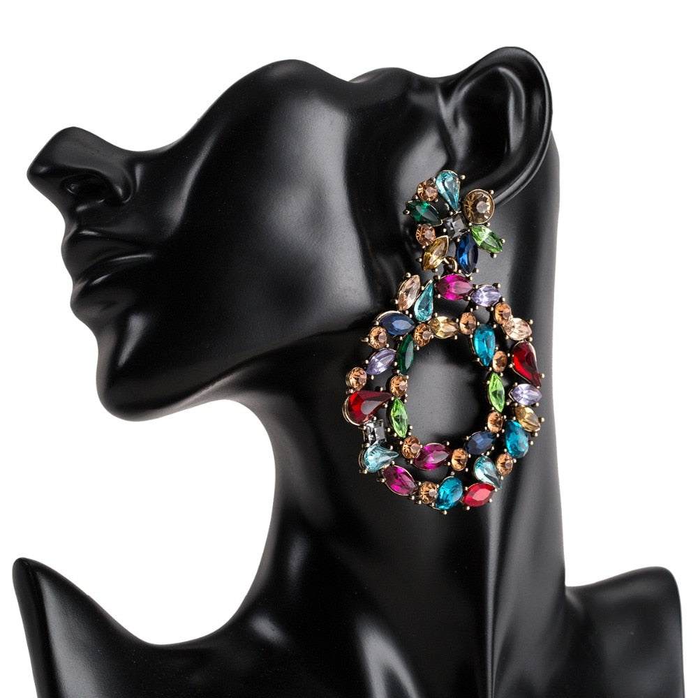 Ring-studded acrylic earrings – Unique Gift Ideas — 1