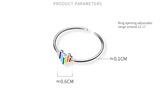 Cute rainbow love adjustable ring – Gifts for Couples — 6