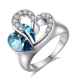 Titanic Sapphire Crystal Heart Of Ocean Ring – Thoughtful Gifts — 3