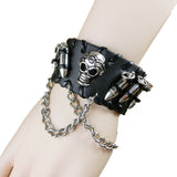 Personalized leather skull bullet alloy bracelet – Jewelry Gift Ideas — 7