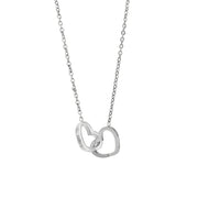 Custom Name Necklace Personalized Double Heart – Jewelry Gift Ideas — 7