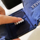 Heart-shaped Diamond Row Diamond Ring Fashion Love – Stylish Gifts — 4