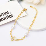 Fashion Irregular White Shell Star Moon Titanium Steel – Stylish Gifts — 3