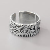 Creative Mountain And River Pattern Ring Student – Gift Ideas — 1