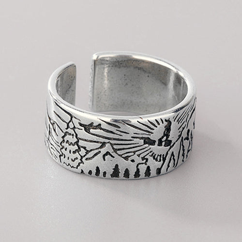 Creative Mountain And River Pattern Ring Student – Gift Ideas — 1