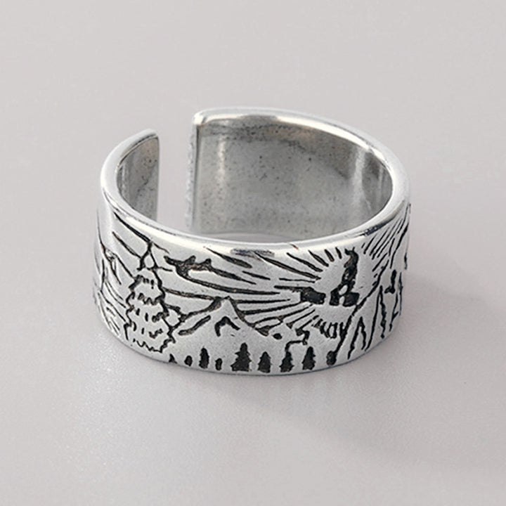 Creative Mountain And River Pattern Ring Student – Gift Ideas — 1