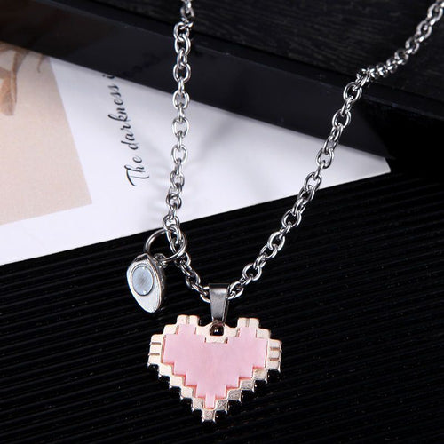 2pcs Magnetic Heart-shaped Mosaic Necklace Fashion – Gifts for Couples — 2