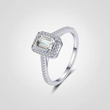Silver Plated Platinum D Color Wedding Ring For Women – Gifts for Her — 4